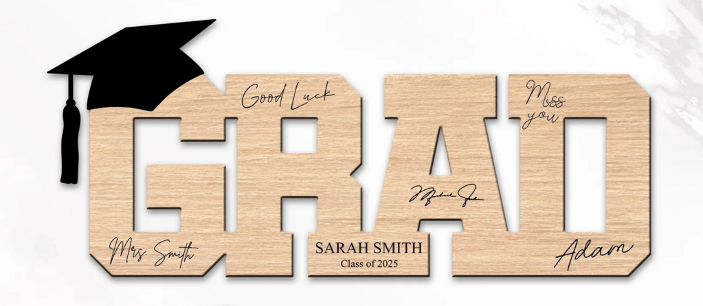 PreOrder - Senior Grad - specify name, year, up to 3 colors and school name (optional for color hues)