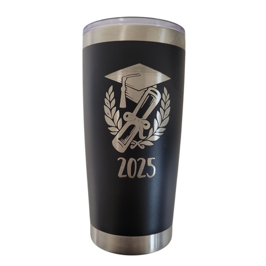 PreOrder - Laser Engraved Tumbler Black