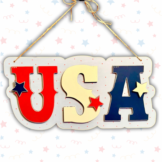 Patriotic U.S.A. Door Hanger