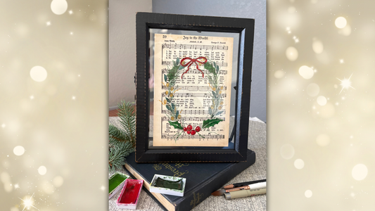 Christmas Hymnal Watercolor Painting